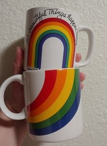 Vintage Rainbow Mugs